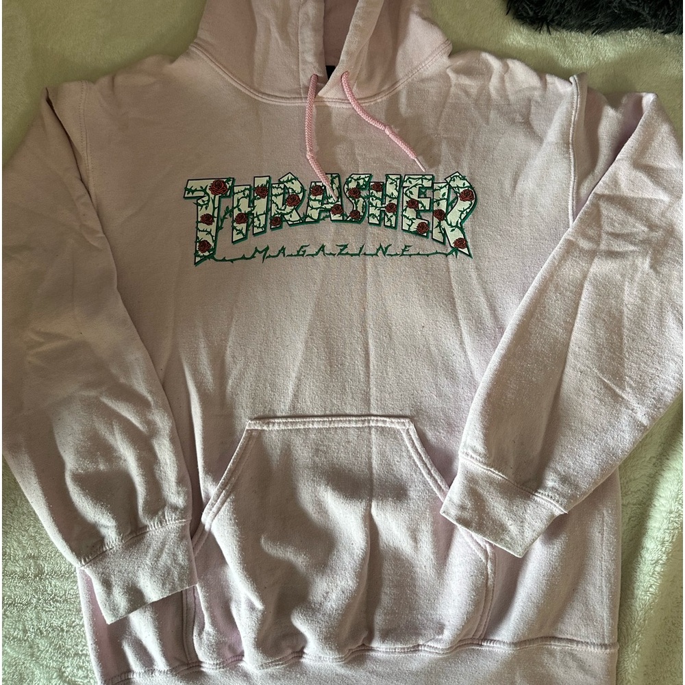Vintage Pink Rose Thrasher Hoodie